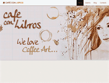 Tablet Screenshot of cafeconlibrosmalaga.com